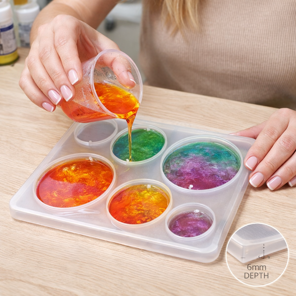 6 Cavity Oval Shape Resin Mould