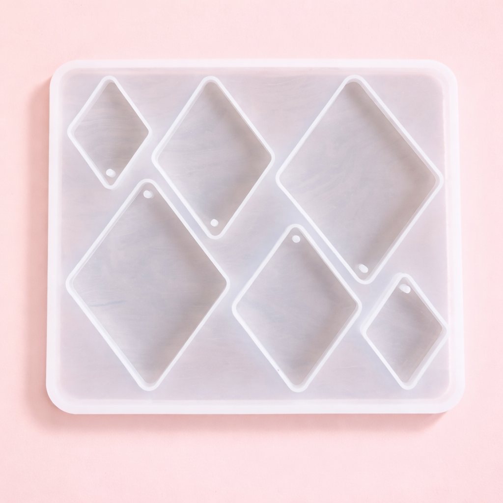 6 Cavity Rhombus Shape Resin Mould