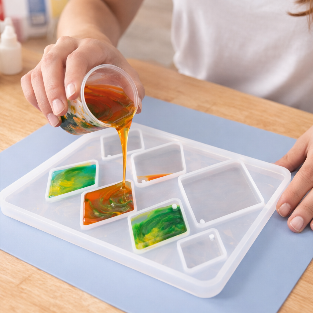 6 Cavity Rhombus Shape Resin Mould