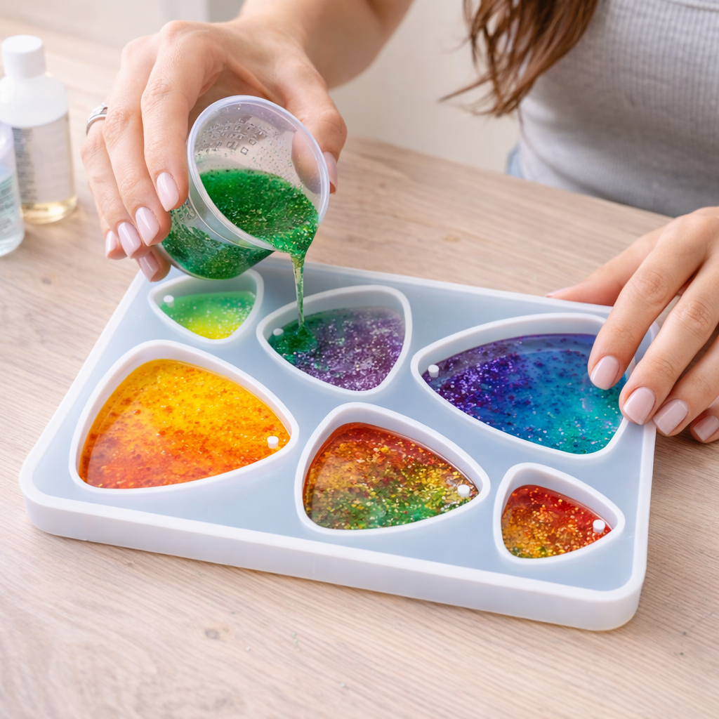 6 Cavity Triangle Shape Resin Mould