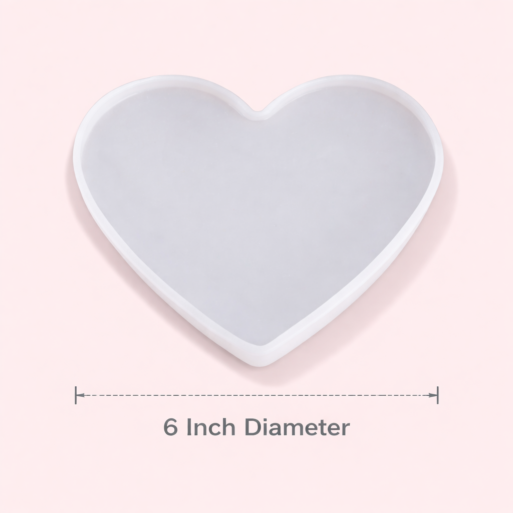 Heart Shaped Resin Mould 6 Inch