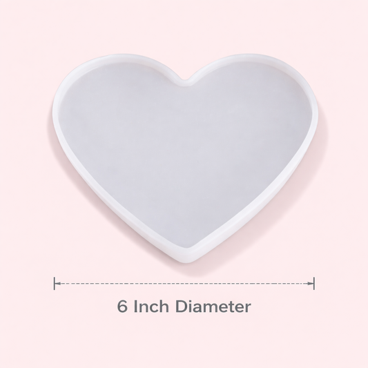 Heart Shaped Resin Mould 6 Inch
