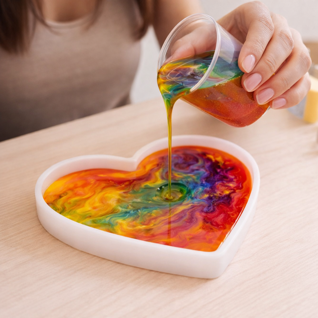 Heart Shaped Resin Mould 6 Inch