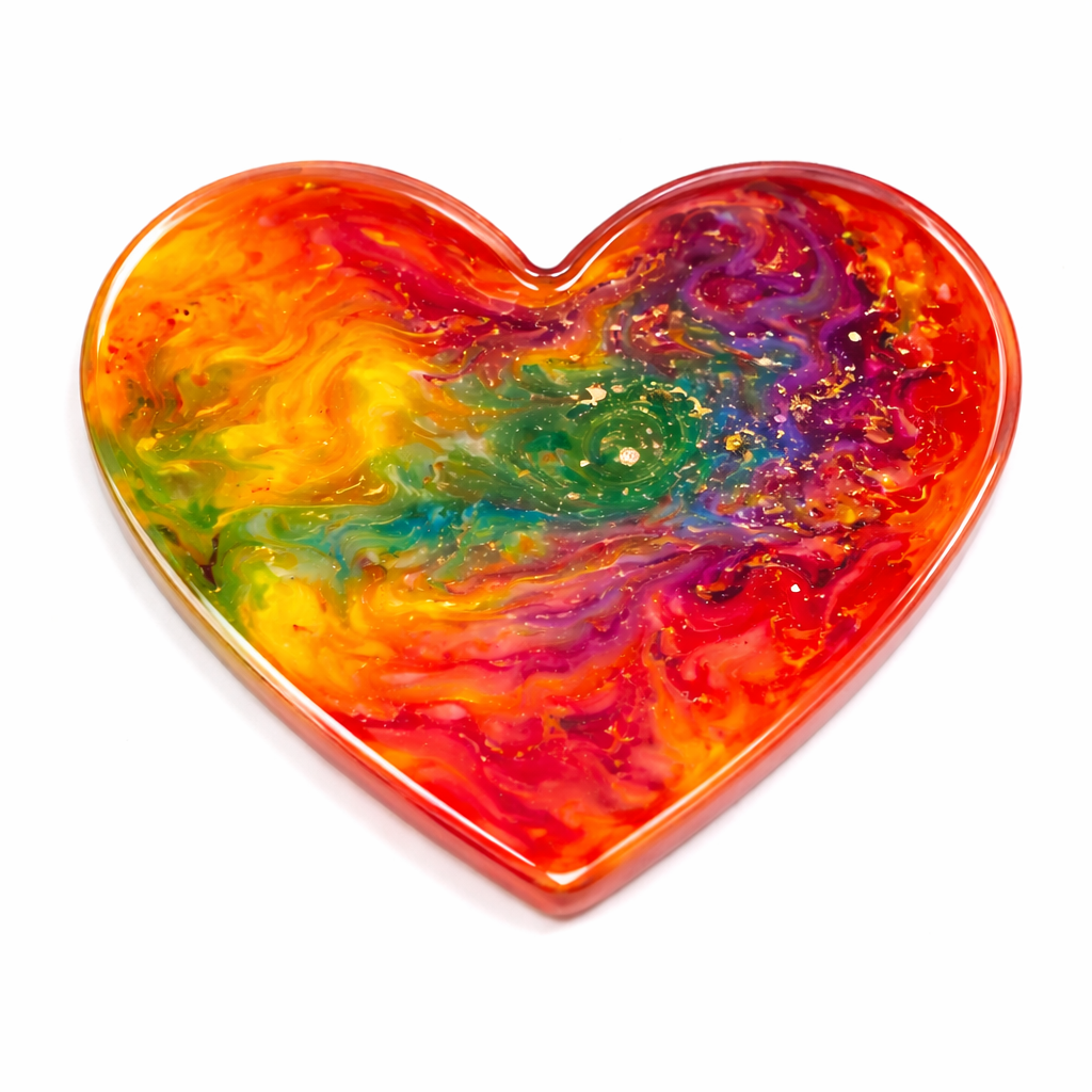 Heart Shaped Resin Mould 6 Inch
