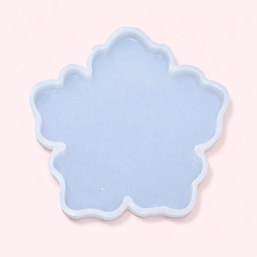 Plain Flower Coaster 5" Resin Art Silicone Mould