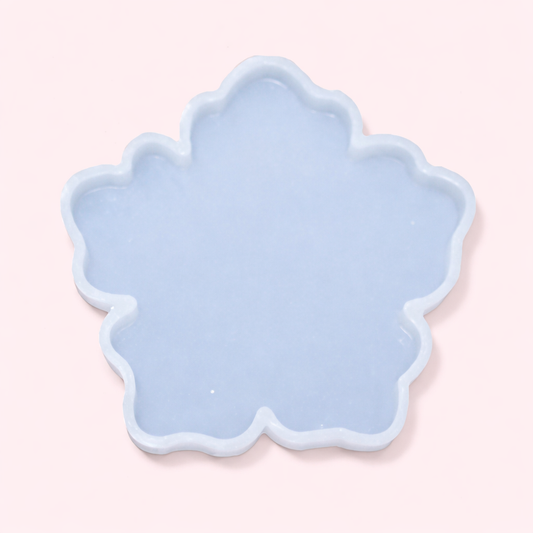 Plain Flower Coaster 5" Resin Art Silicone Mould