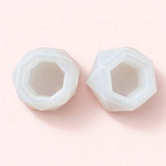 2Pc Tea candle and planter Resin Mould