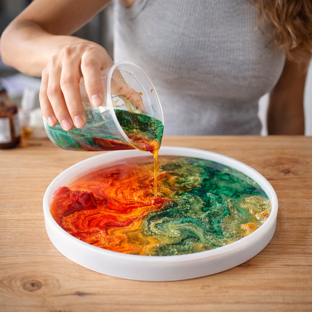 Round Coaster Resin Art Mould 8 Inch