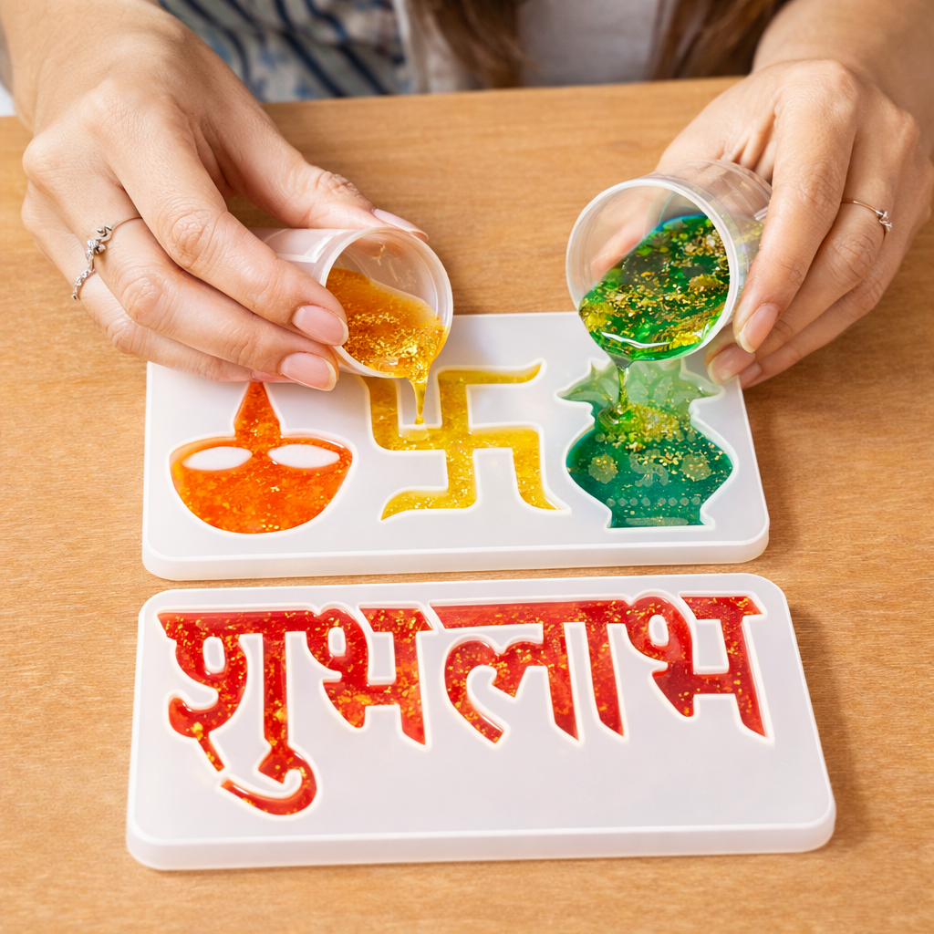 Shubh Labh Combo Silicone Resin Moulds