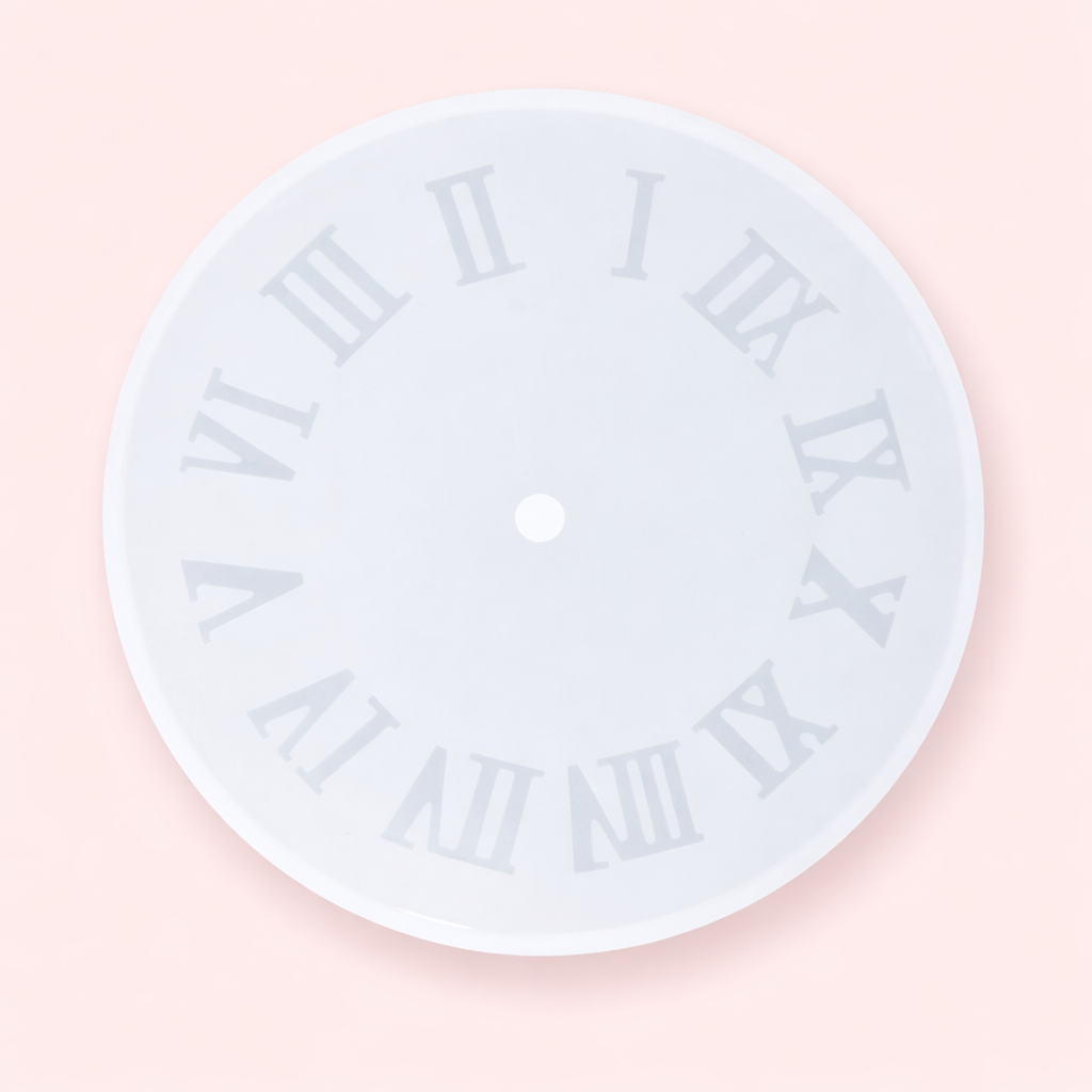 Clock Resin Art Mould with Roman Numerals (8 Inch)