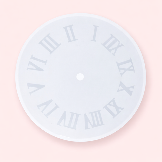 Clock Resin Art Mould with Roman Numerals (8 Inch)