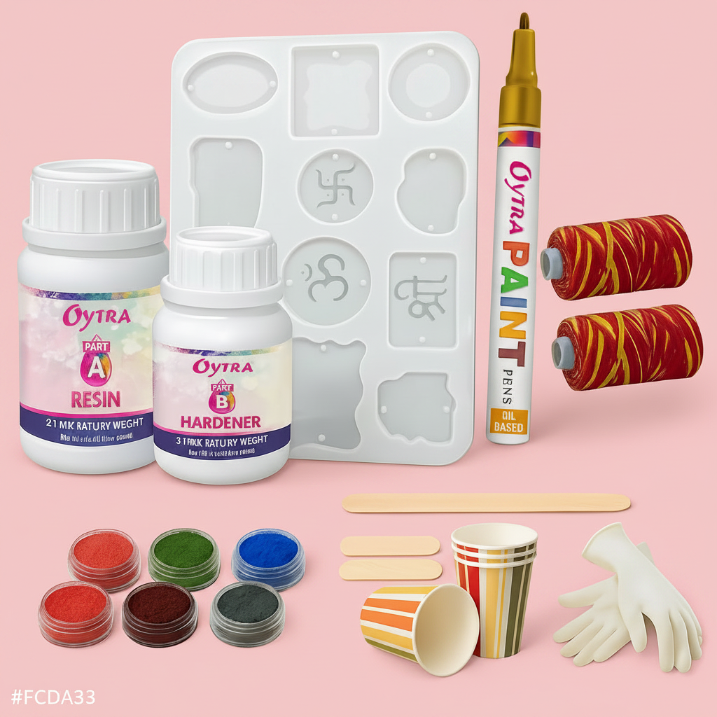 Resin Art Rakhi Making Kit