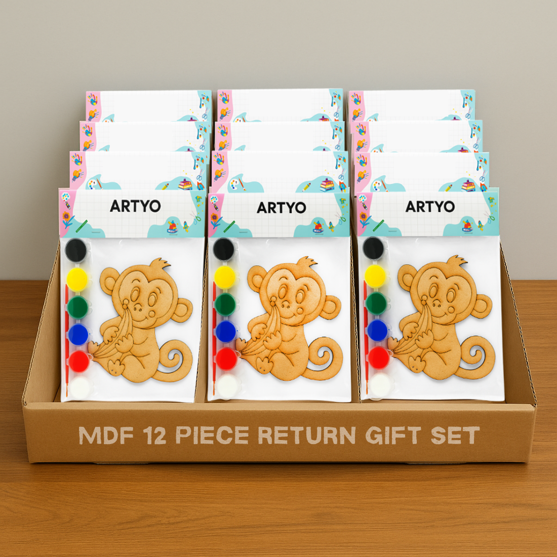 DIY MDF Monkey Painting Kit for Kids