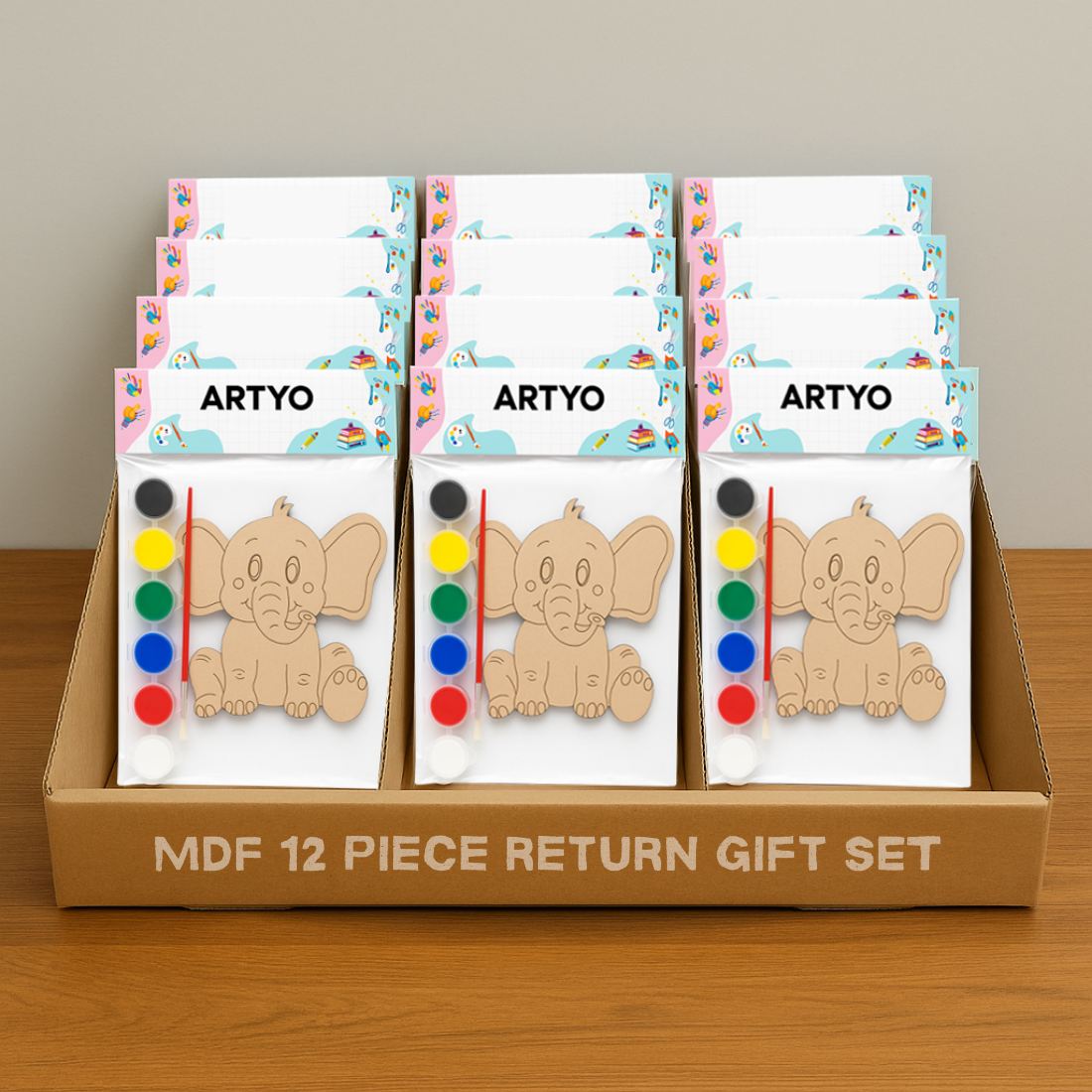 DIY MDF Elephant Painting Kit for Kids