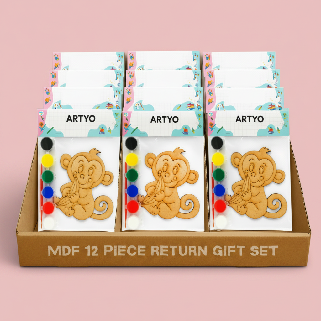 DIY MDF Monkey Painting Kit for Kids