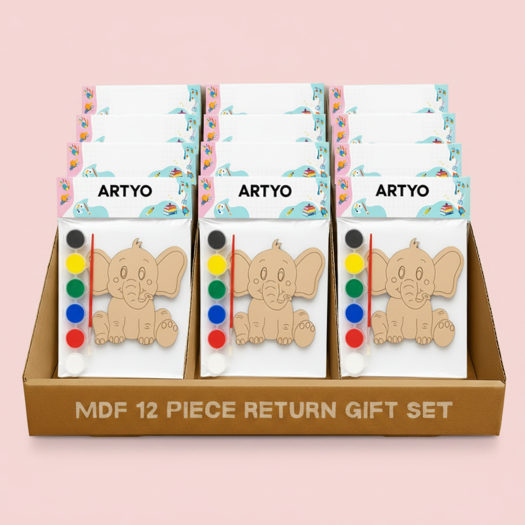 DIY MDF Elephant Painting Kit for Kids