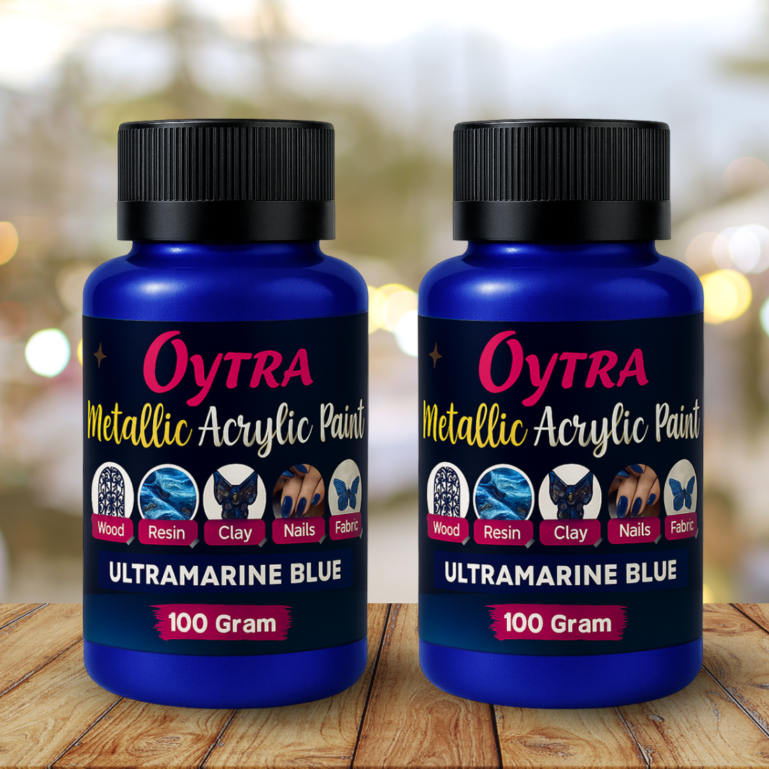 200 Grams Metallic Acrylic Paint (Ultramarine Blue)