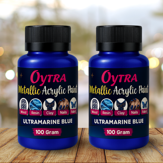 200 Grams Metallic Acrylic Paint (Ultramarine Blue)