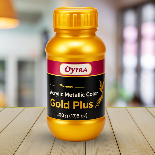 500 Grams Metallic Acrylic Paint (Gold)