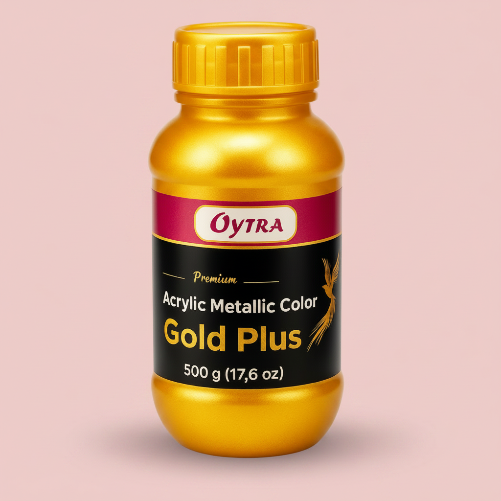 500 Grams Metallic Acrylic Paint (Gold)