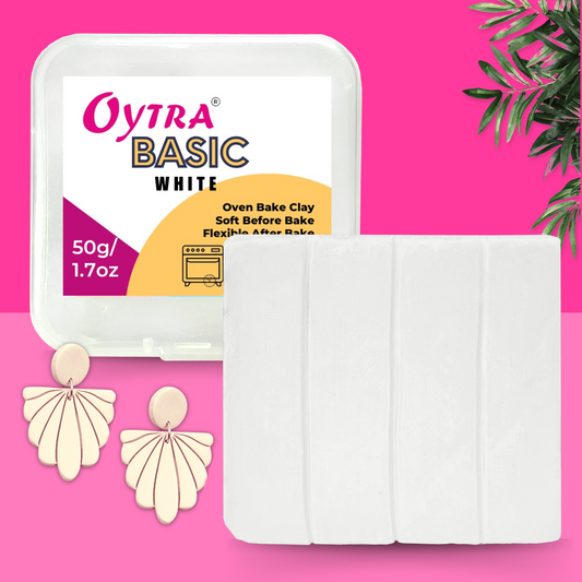 White Polymer Clay 50 grams Basic Series