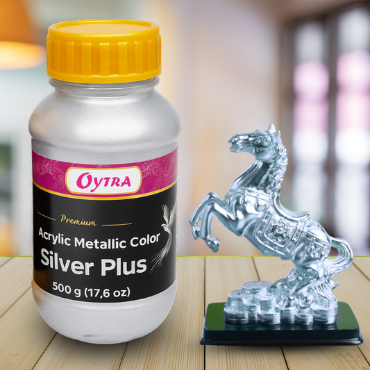 500 ml Silver Metallic Acrylic Color Paint