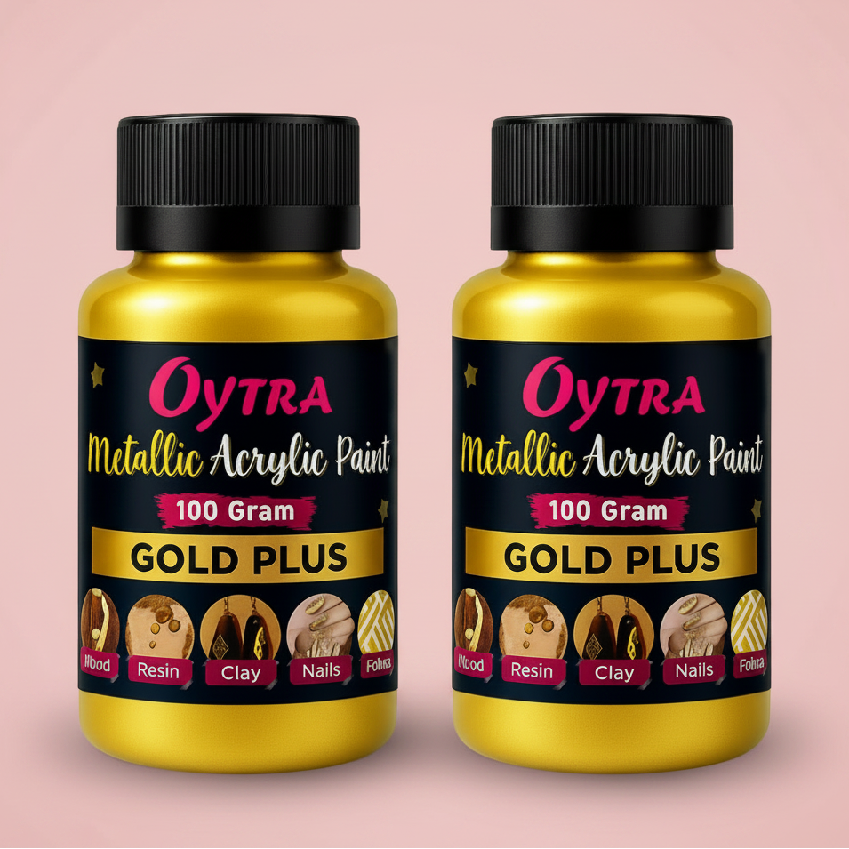 200 Grams Metallic Acrylic Paint (Gold)