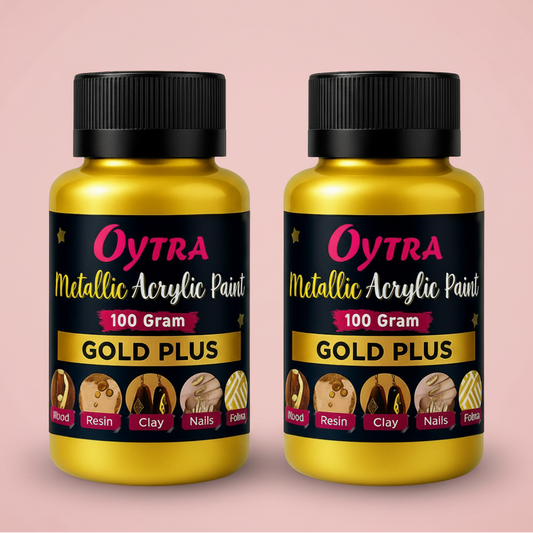 200 Grams Metallic Acrylic Paint (Gold)