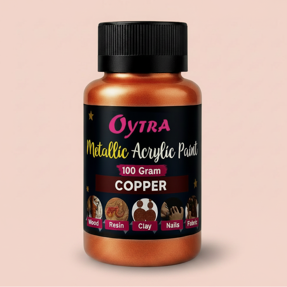 100 Grams Metallic Acrylic Paint (Copper)