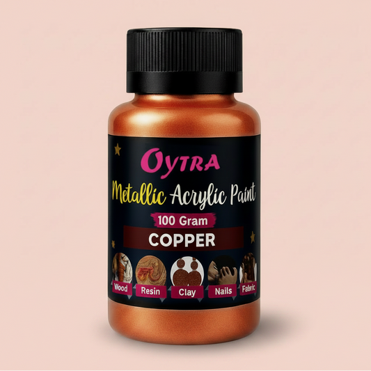 100 Grams Metallic Acrylic Paint (Copper)