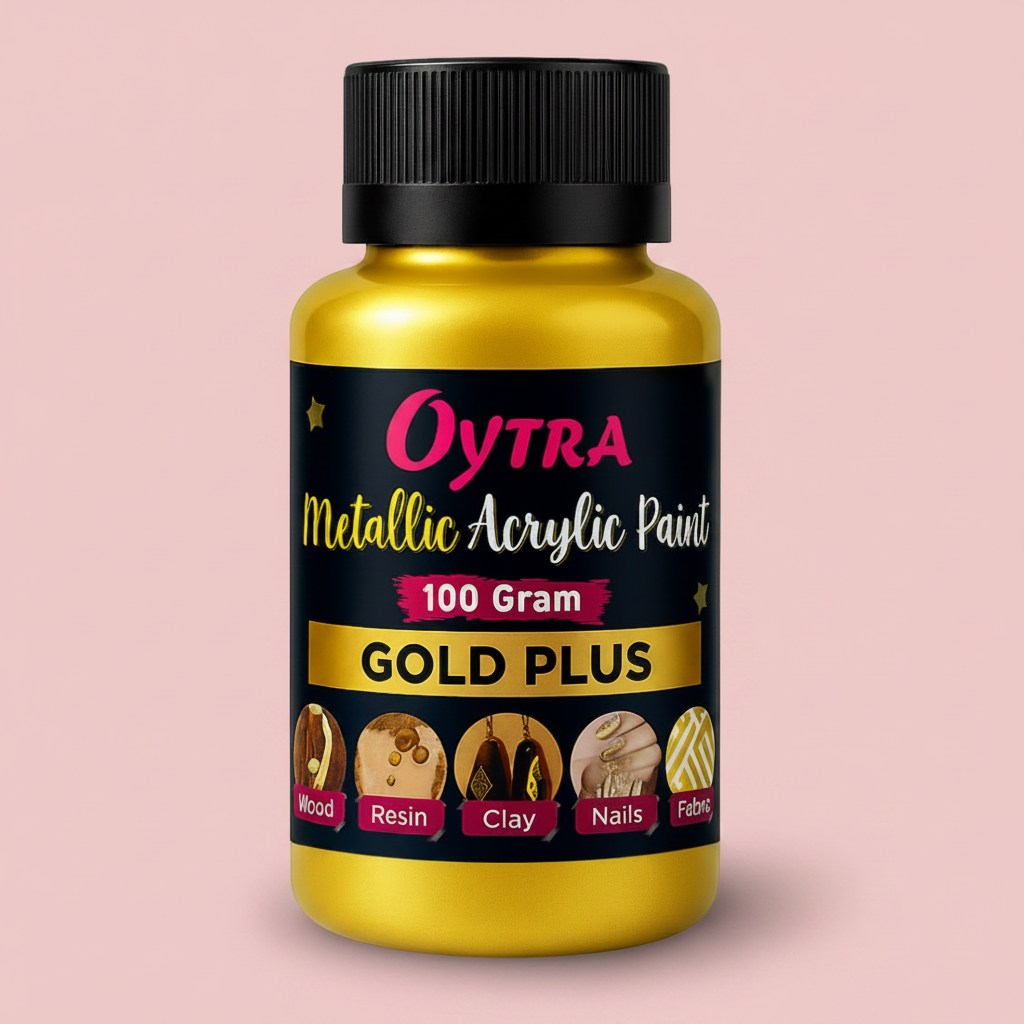 100 Grams Metallic Acrylic Paint (Gold)