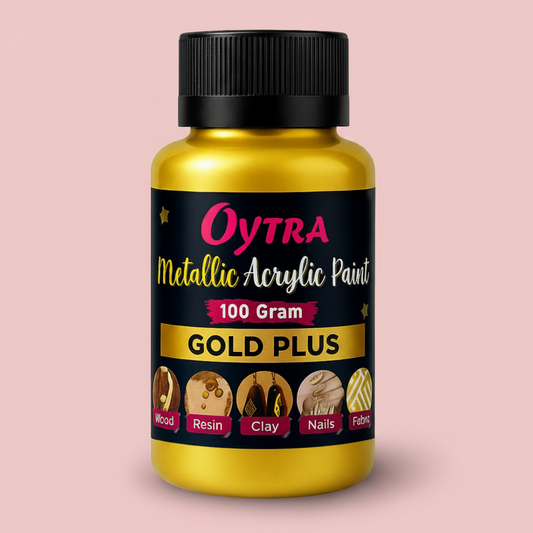 100 Grams Metallic Acrylic Paint (Gold)