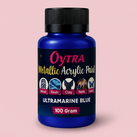 100 Grams Metallic Acrylic Paint (Ultramarine Blue)