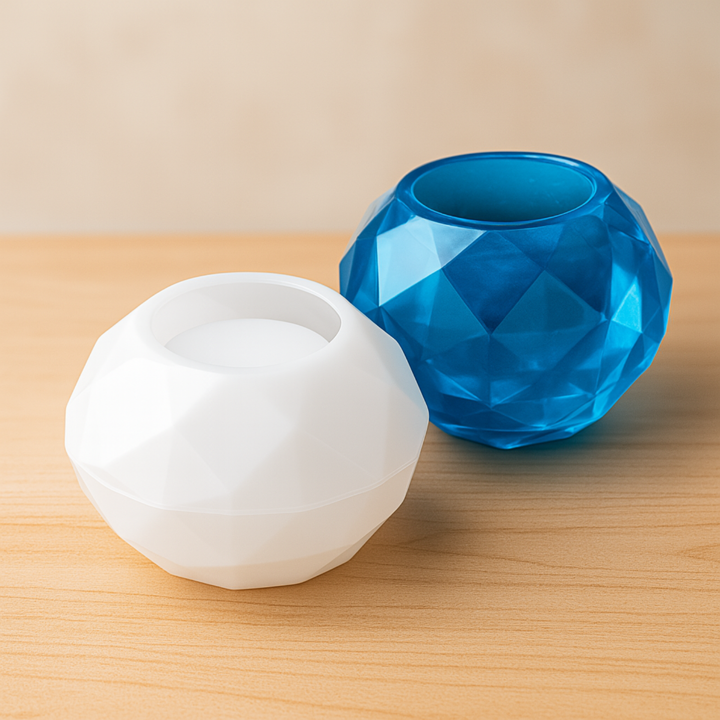 Diamond Round tea Light Resin Mould