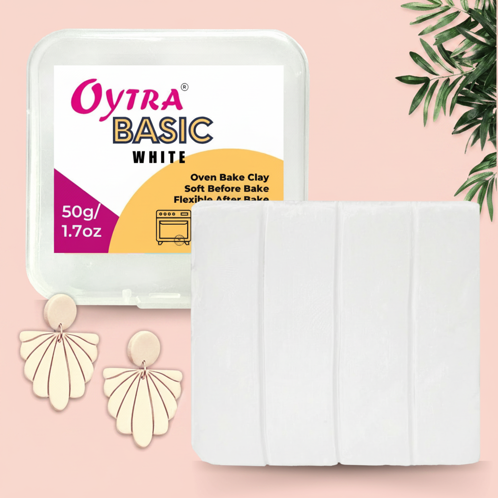 White Polymer Clay 50 grams Basic Series