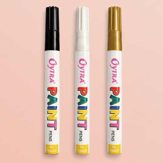 Oytra Permanent Paint Marker Set - Black, White & Gold