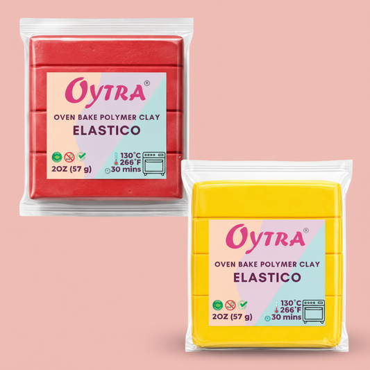 Red and Yellow Polymer Clay Elastico Series 57g / 2OZ Oven Bake Clay