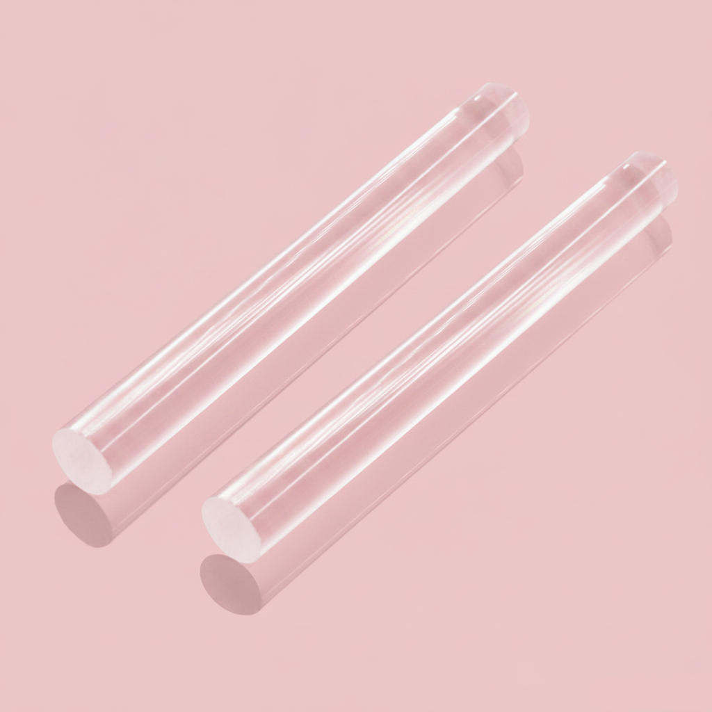 2 Pc Acrylic Rolling Pin 8 Inches 2 cm Diameter