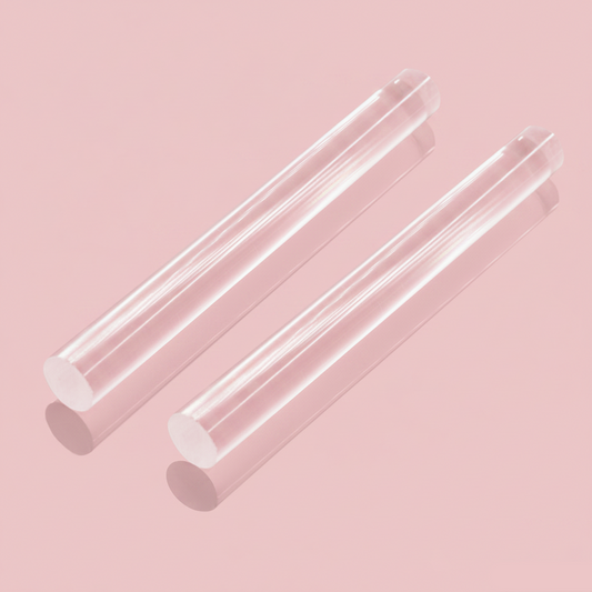 2 Pc Acrylic Rolling Pin 8 Inches 2 cm Diameter
