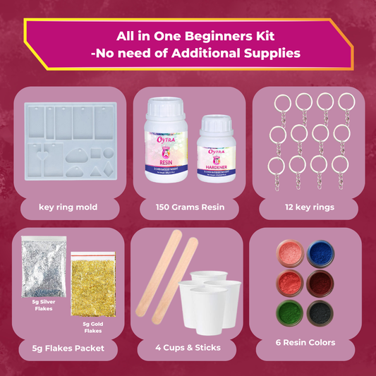 Resin Art Keychain Making Kit