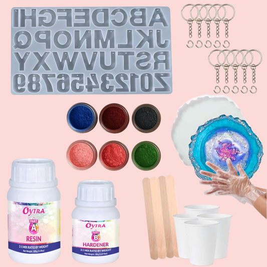 Resin Art Coaster & Keychain Making Kit