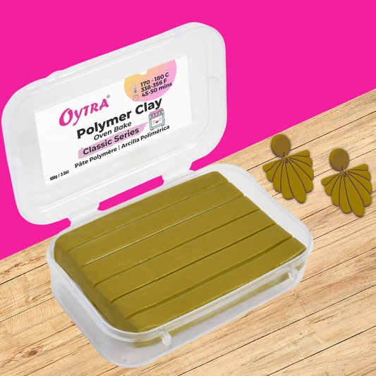 Polymer Clay Oven Bake 100 Gram (Olive Green)