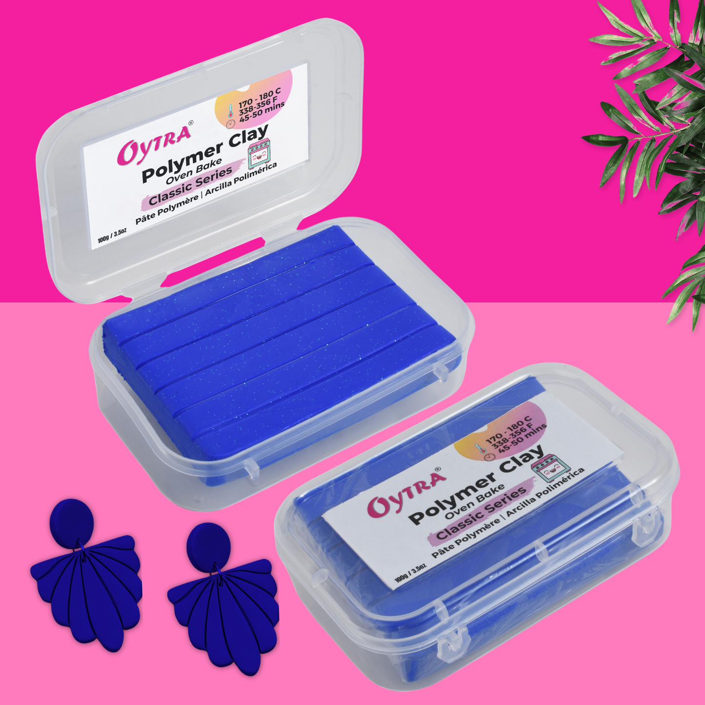 Polymer Clay Oven Bake Classic Series Glitter Blue 60