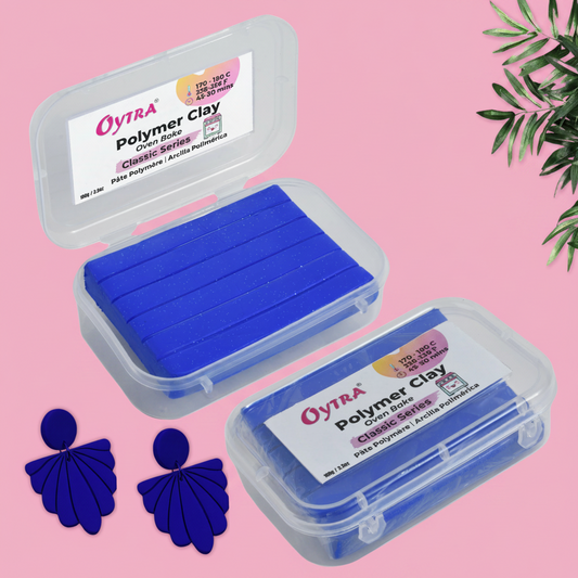 Polymer Clay Oven Bake Classic Series Glitter Blue 60