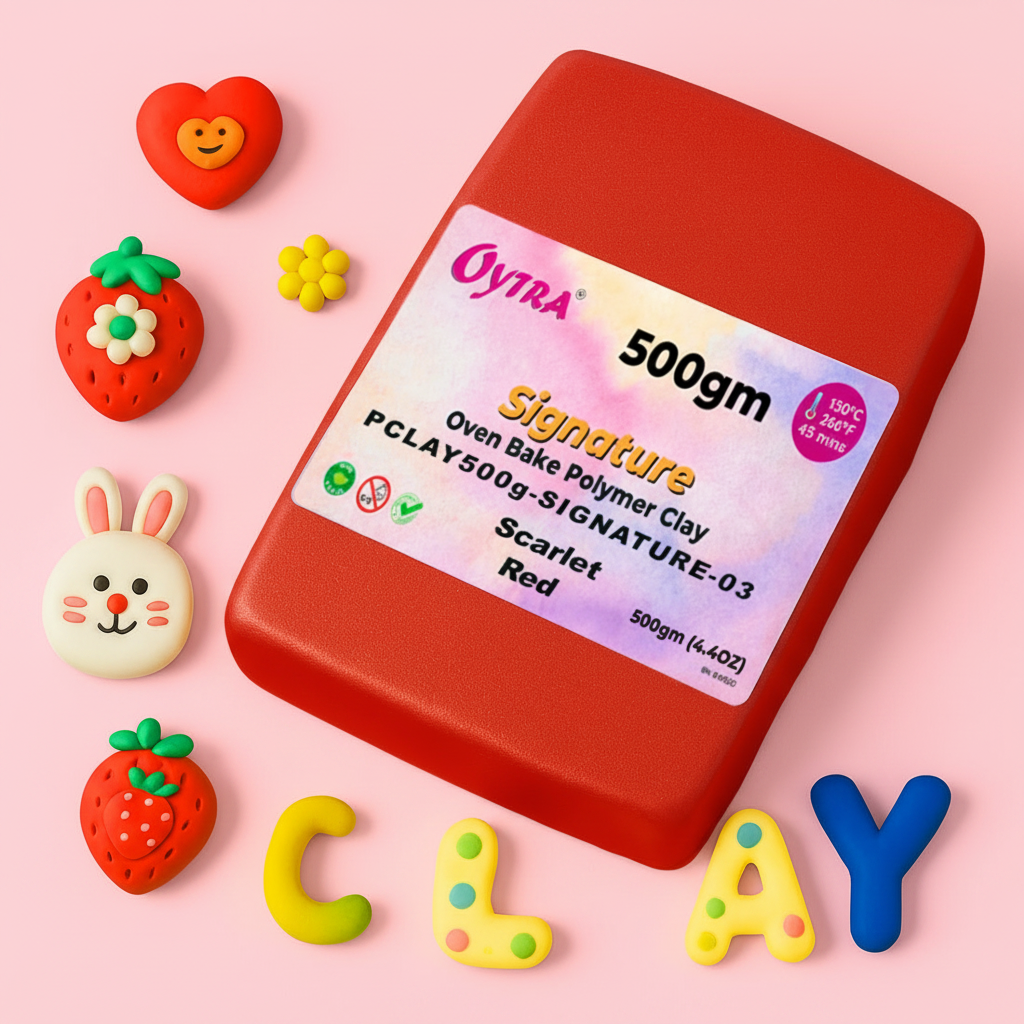 500g Polymer Clay SIGNATURE Series (03 Scarlet Red)