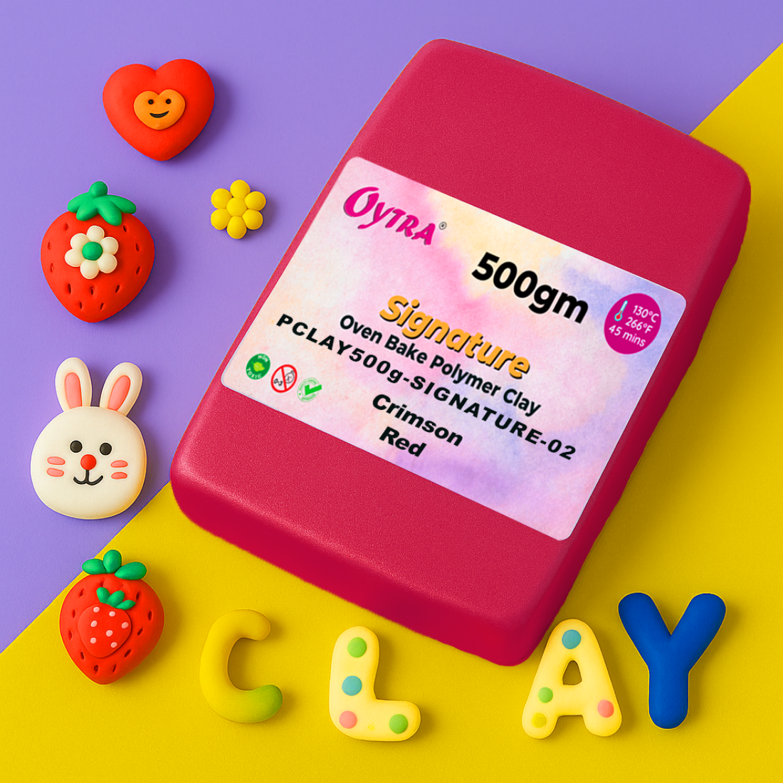 500g Polymer Clay SIGNATURE Series (02 Crimson Red)