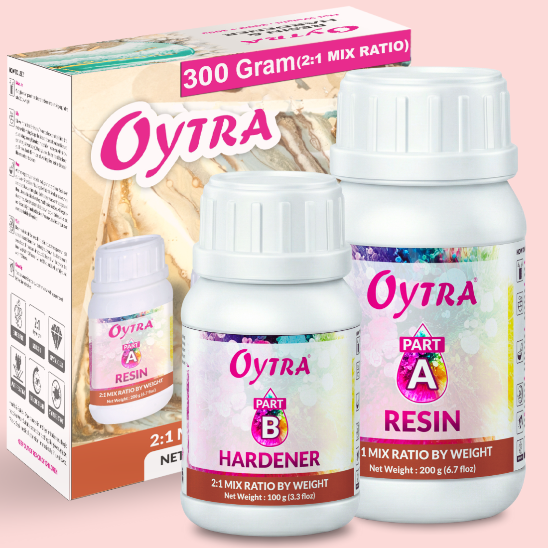 300 Grams Epoxy Art Resin Hardener 2:1