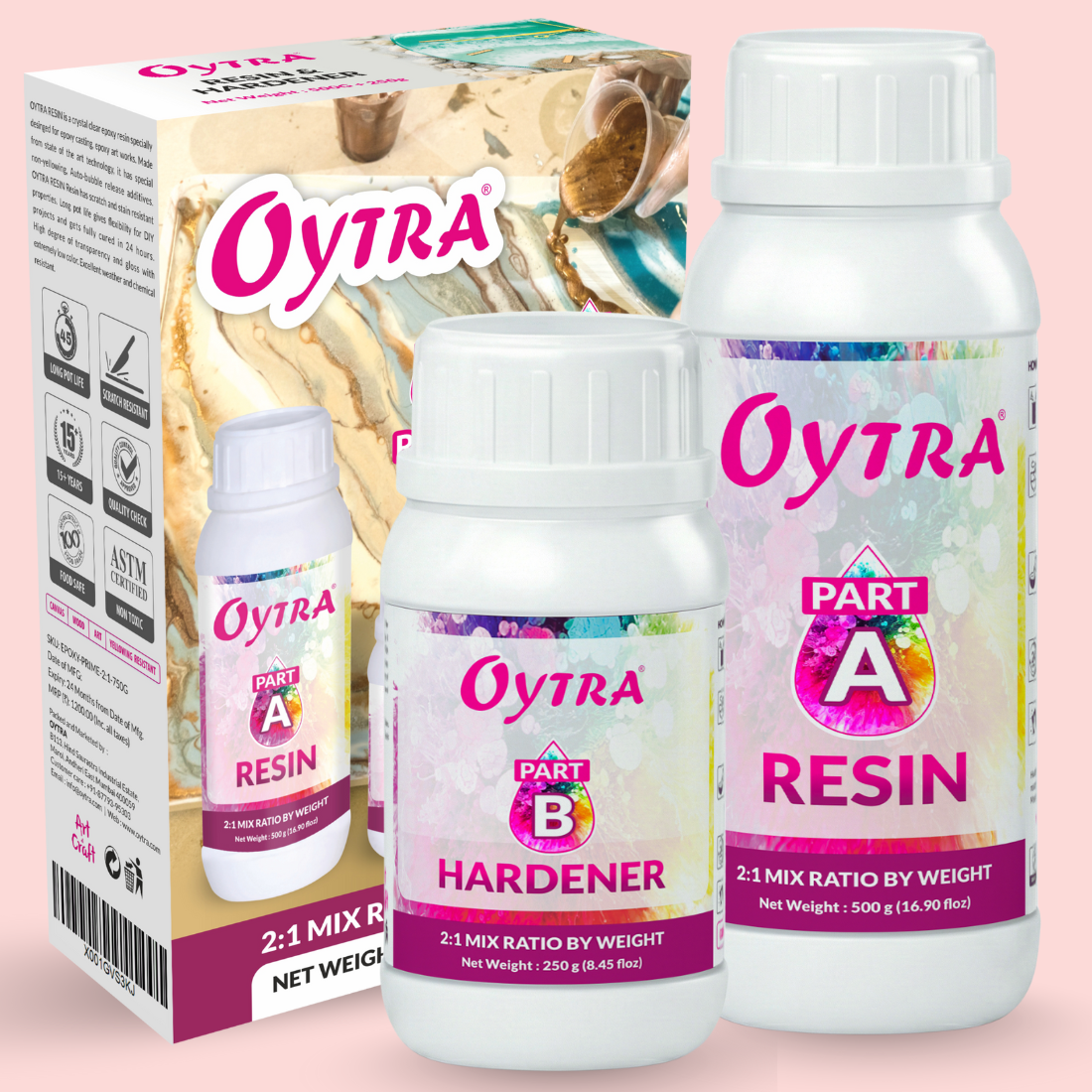750 Grams Epoxy Art Resin Hardener 2:1