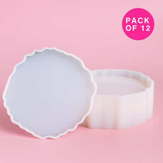 12 Pcs Wholesale Agate Coaster Resin Mould 4 Inch