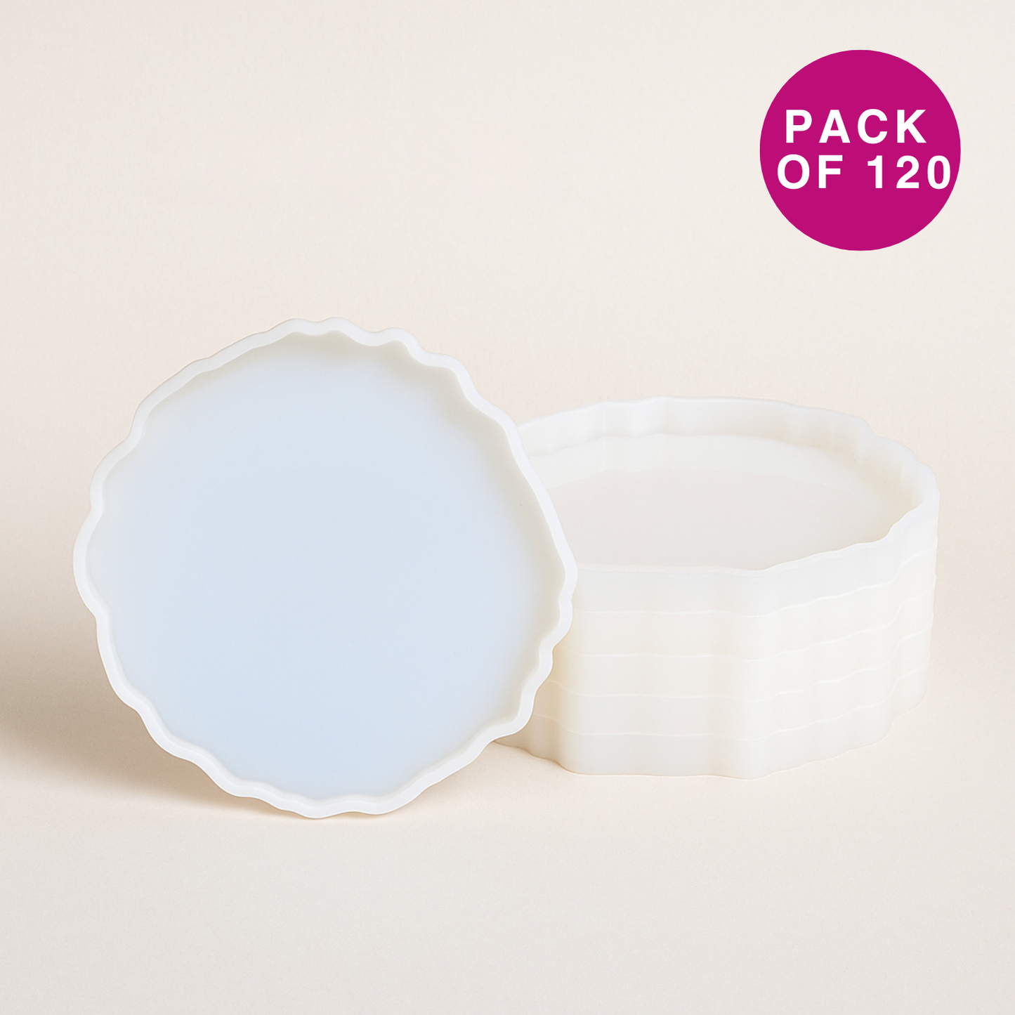 120 Pcs Wholesale Agate Coaster Resin Mould 4 Inch